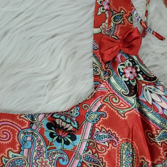 Paisley satin teddy set - Picture 6 of 9